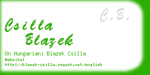 csilla blazek business card